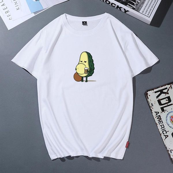 

women's t-shirt avocado vegan tshirt women cotton plus size ulzzang 2021 kawaii cartoon men summer harajuku 90s graphic female t shirt, White