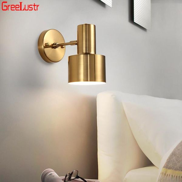 

creative design gold e27 led wall lamp post-modern iron bedside bathroom sconce light fixtures home indoor lighting wall lustres