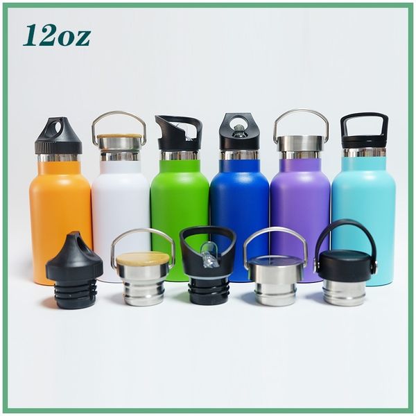 

12oz American large mouth 350ml stainless steel thermos outdoor sports travel bottle household water cup, White