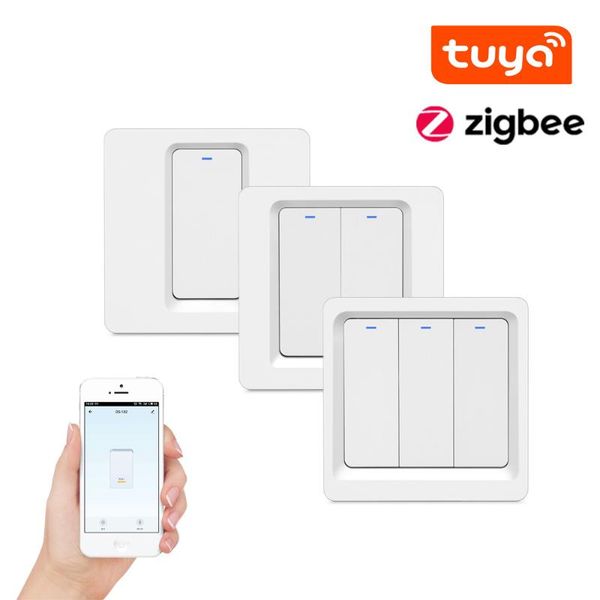 

smart home control zigbee tuya app remote on/off light wall switch push button