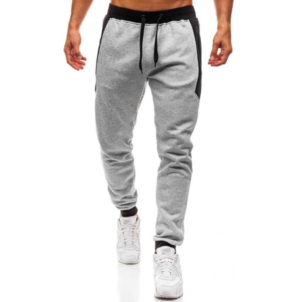

men's pants sweatpants nice tracksuit trousers with zipper pockets and colour inserts, Black