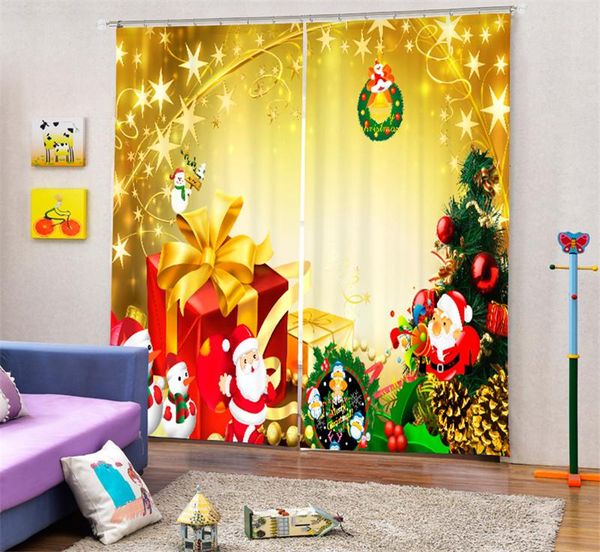 

curtain & drapes luxury 3d curtains for bed room living office el cortinas christmas decorations blackout shade window