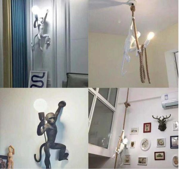 

wall lamp modern resin monkey led creative simple head for living room children's decor lighting fixtures