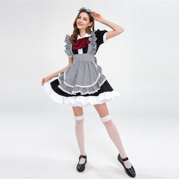 

costume accessories japanese maid cosplay women halloween carnival party waiter dress up uniform, Silver