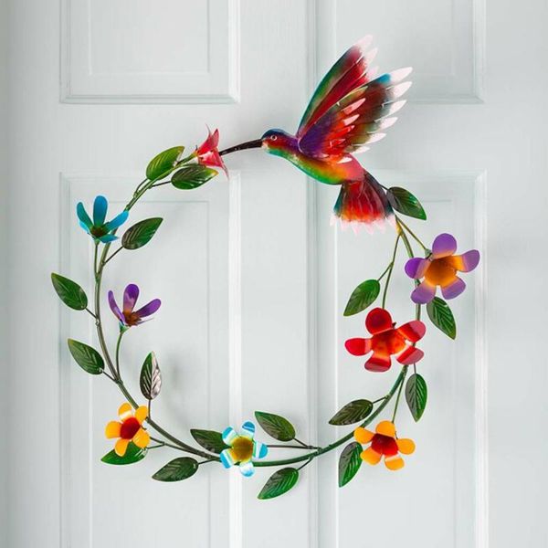 

decorative flowers & wreaths acrylic hummingbird pendant wreath of with for gardening interior decoration l66