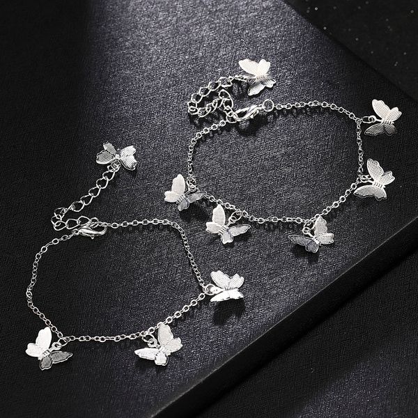 

bohemian butterfly star bracelet & bangle for women simple gold silver color chian butterfly charm bracelet fashion jewelry, Golden;silver