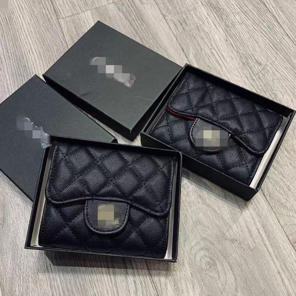 

women's wallet short fashion ultra thin buckle multi card bag zipper mobile phone bag inspection clip, Red;black