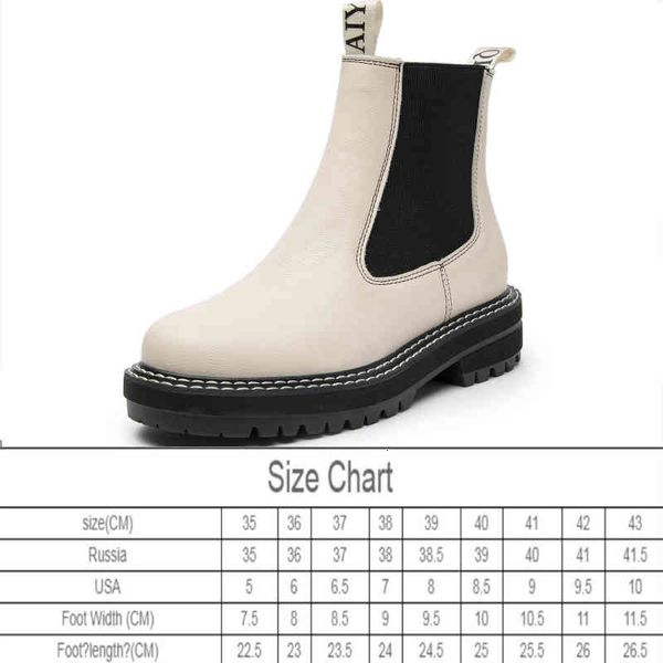 

boots women's chelsea genuine leather autumn winter trend thick-soled women ankle all-match martin ladies ttjf, Black