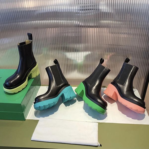 

new brand designer women's short boots winter shoes round toe ankle boots fashion high heel boot woman casual footwear for chelsea boot, Black