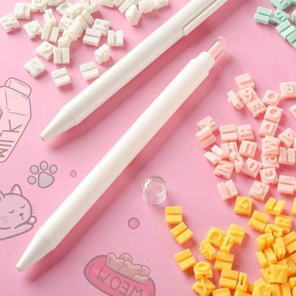 

gel pens 2 pcs/set of splicing letter pen 0.5 mm student decompression press diy stationery signature o d8q5