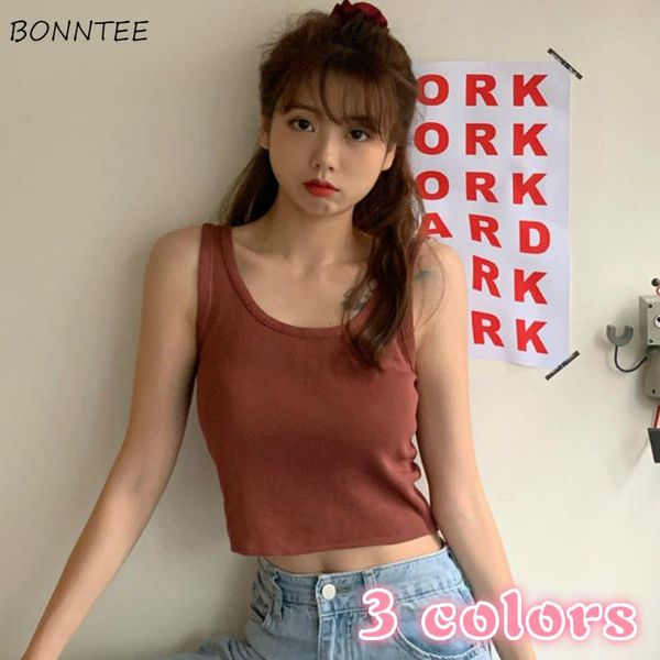 

women's tanks & camis camisole women minimalist sleeveless strap fitness korean style casual daily student female cropped bottoming tre, White