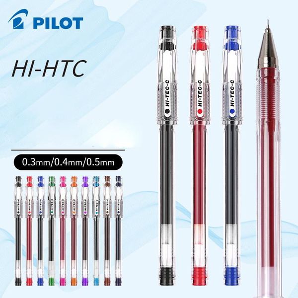 

gel pens 12pcs/box pilot hi-tec pen set ballpoint 0.25/0.3/0.4/0.5mm fine point needle neutral ink black, blue, red bllh-20c4