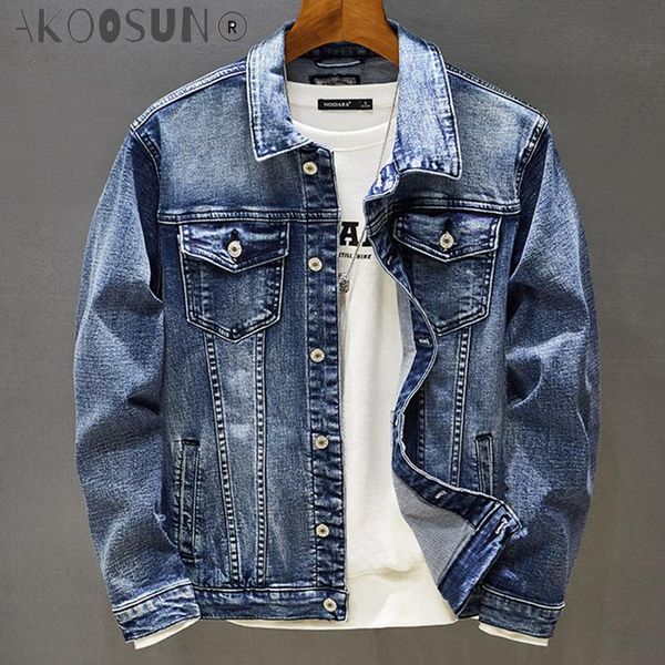 

men's jackets 2021 short denim jacket men fashion lapel coat clothes trendy autumn and winter boys plus size motorcycle, Black;brown