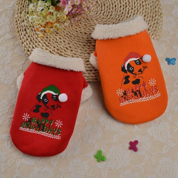 

dog apparel pet christmas cute button warm jacket small and medium dogs autumn winter 2-legged coat