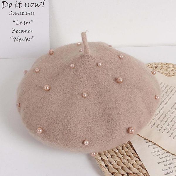 

caps & hats all match lightweight faux pearl decor toddler kids hat for autumn winter, Yellow