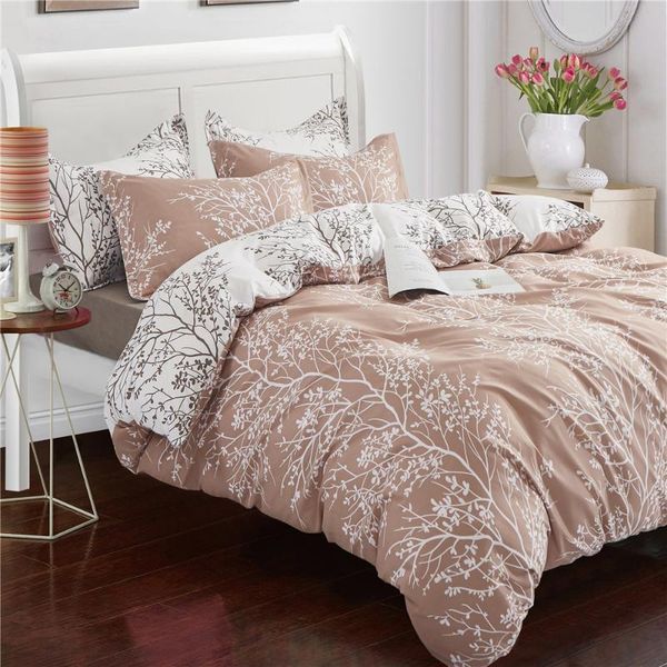

tree branches reversible bedding set single king  2/3pieces luxury duvet cover pillowcase bedclothes soft home textiles
