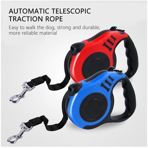 

dog collars & leashes durable leash automatic retractable nylon lead extending puppy walking running leads for small medium dogs pet accesso