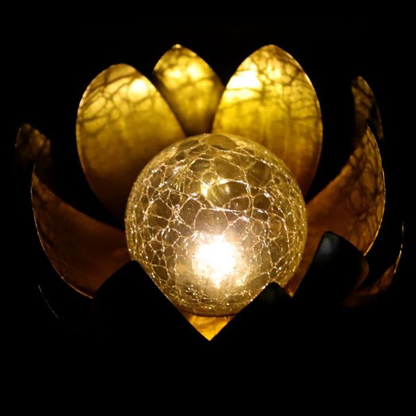 

solar lamps 1pc yard atmosphere light delicate lotus modelign garden lamp yellow