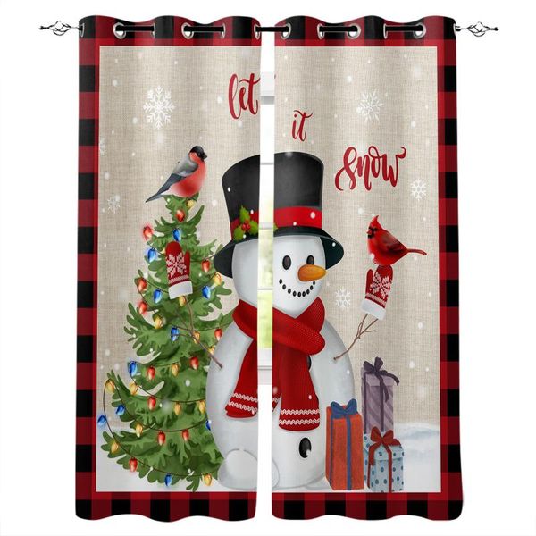 

curtain & drapes christmas snowman snowflakes curtains for bedroom living room
