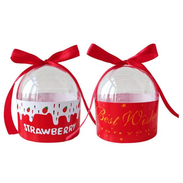 

2pcs transparent gift box festival gift case snack candy biscuit storage box