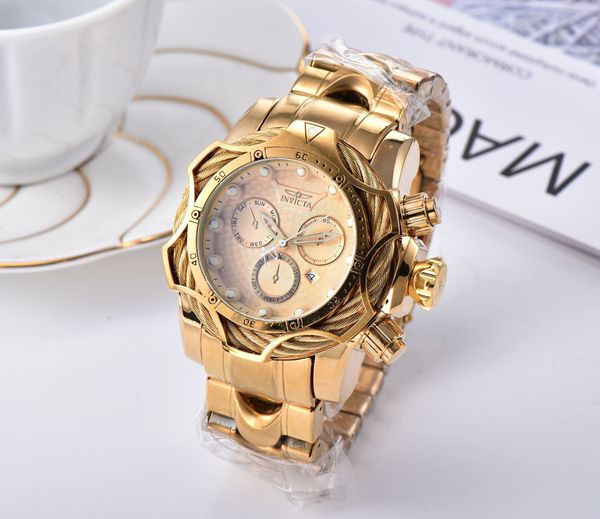 

joker watches men brand luxury quartz gold watch men big dial waterproof golden business wristwatch mens 2020 relogio masculino, Slivery;brown