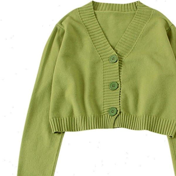 

2021 womens cropped cardigan sweaters female black white short sweater v neck single breasted sweater woman knitted cardigan, White;black