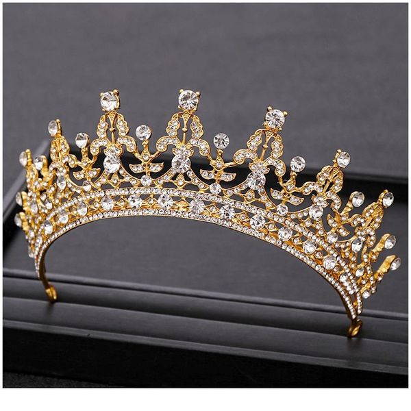 

vintage bridal crown headdress golden crown wedding hair accessories baroque rhinestone party crystal crown bridal jlleyc, Silver