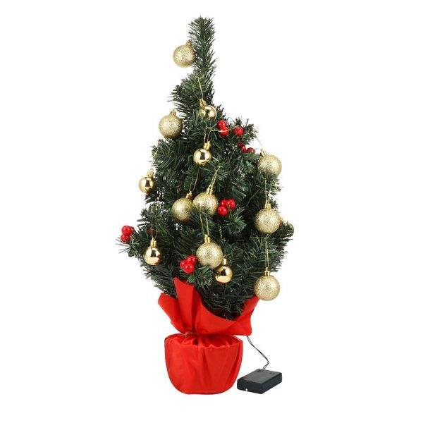 

christmas decorations 1 set xmas tree luminous mini party layout props no battery