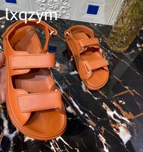 

sandals soft thick bottom comfortable genuine leather brand sports female summer flat muffin tide 2021 designer, Black