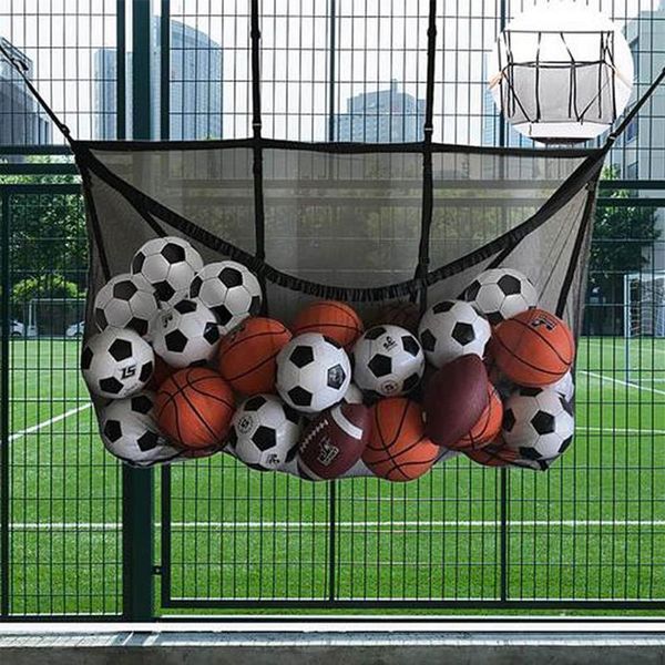 

storage bags large net bag drawstring wall foldable toy organizer hanging ceiling pocket 59.1x33.5 inch