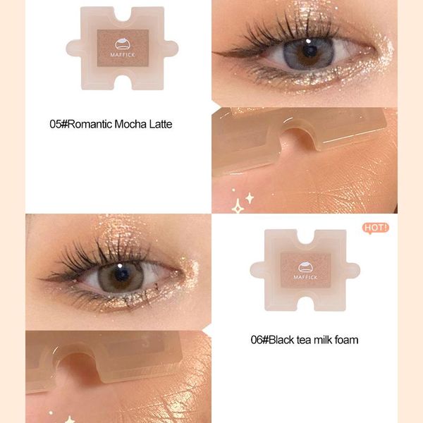 

eye shadow one color pressed pearly shiny palette waterproof easy-to-color glitter shimmer powder eyes makeup tslm1