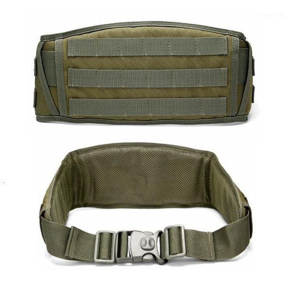

tactical molle army wide belt outdoor sports sng heavy training hunting waist support nylon belts1, Black;gray