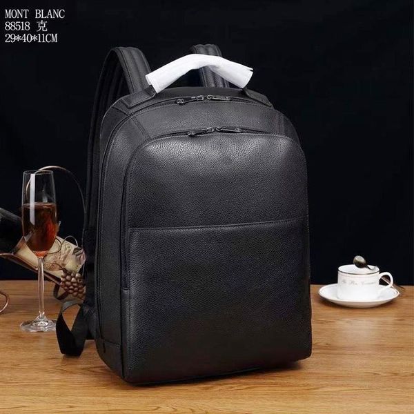

backpack high-quality men's casual style first layer leather school bag large-capacity computer
