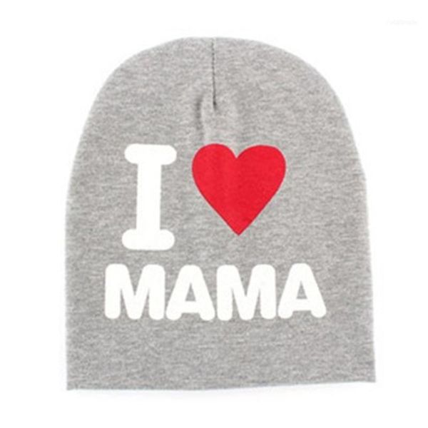 

baby hat cap i love papa mama print cotton kid hats toddler beanie warm hat1, Yellow