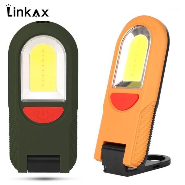 

flashlights torches cob led work light inspection usb charging/ operated magnetic hook torch car repairing camping light1