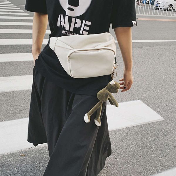 

leisure canvas waist bag fanny pack trend belt s crossbody chest women banana shoulder s