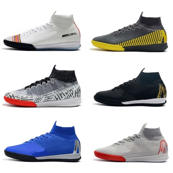 

mercurial superflyx vi 6 elite tf 360 indoor outdoor mens women boys soccer shoes cr7 ronaldo neymar njr football boots cleats size 35-46