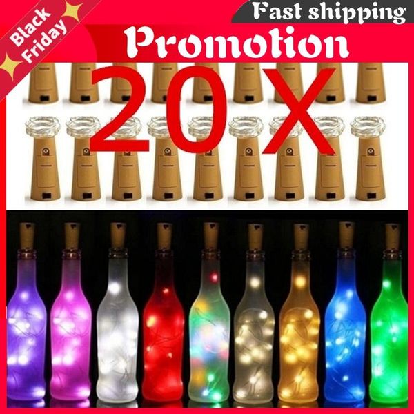 

strings wine bottle lights string fairy light cork copper wire led garland wedding festival party christmas decartiaon
