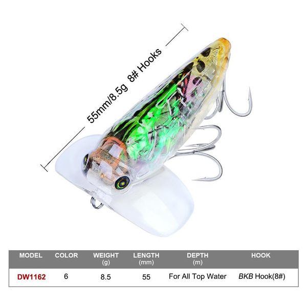 

mixed 6 color 5.5cm 8.5g cicada hard baits & lures 8# hook fishing hooks fishhooks artificial plastic bait pe jlluec ladyshome