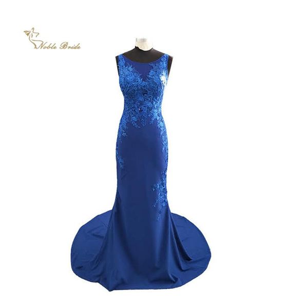 

party dresses women elegant roya blue long evening mermaid applique lace prom gowns custom made vestido de fiesta real pictures, White;black