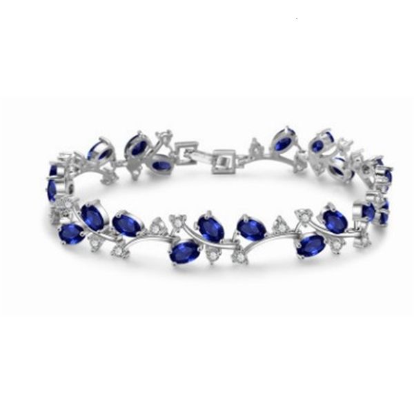 

noble low price diamond crystal 925 silver women's bracelet (26.43h, Black