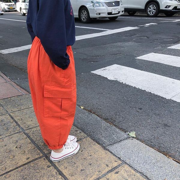 

2021 summer new children girl thin casual loose solid long harem trousers kids clothing high elastic waist wide leg pants c18, Blue