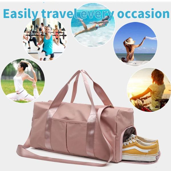 

outdoor bags sports gym bag fitness handbag travel portable yoga with shoes compartment foldable luggage