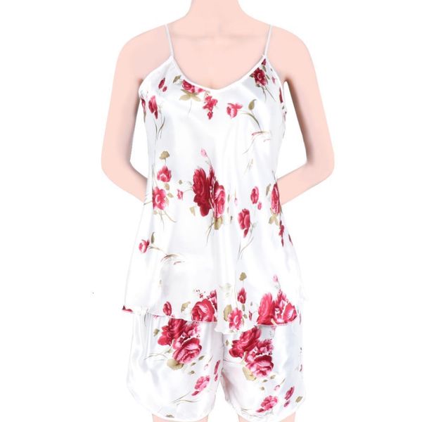 

1set women flower sling sleepwear braces shirts shorts underwear pajamas robes home lingerie dreess clothing, Black;red