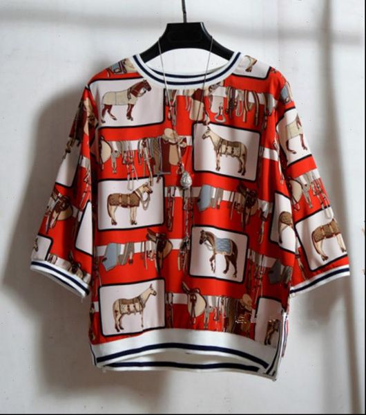 

european women vintage half sleeve print blouses lady loose print floral half sleeve female woman flower shirts, White