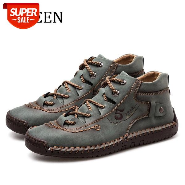

yween men casual shoes leather shoes men 2020 autumn retro handwork fashion british high men's large size 38-48 #v67f