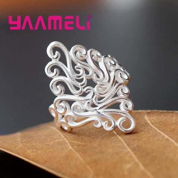 

cluster rings sumptuous extravagant solid 925 sterling silver finger tree shape design for women female jewelry accessories gift, Golden;silver