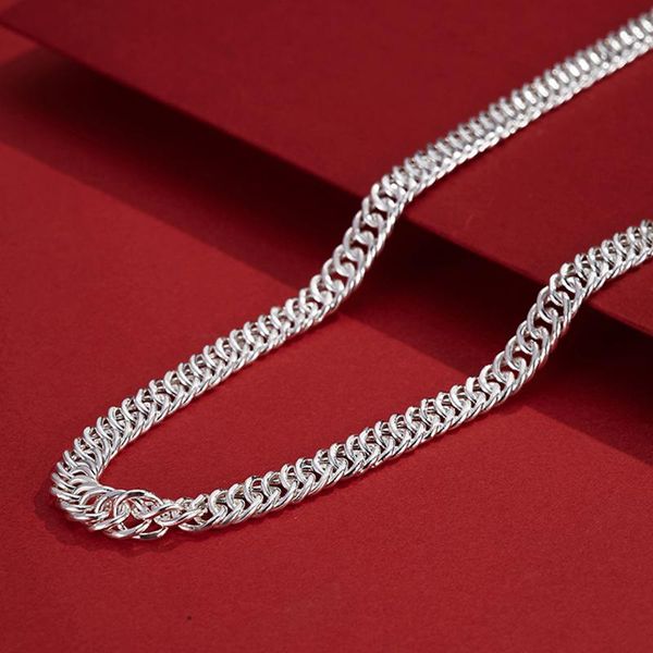 

chains original design silver men's necklace trendy wild hip-hop personality simple whip chain jewelry accessory
