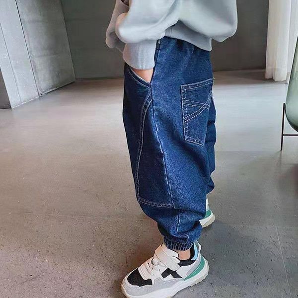 

autumn spring baby boys girls jeans pants kids clothes cotton casual teenage children trousers denim boys clothes 2-6year blue