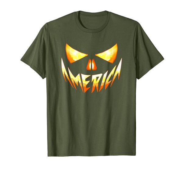

scary pumpkin face with mouth carved into america patriotic, White;black
